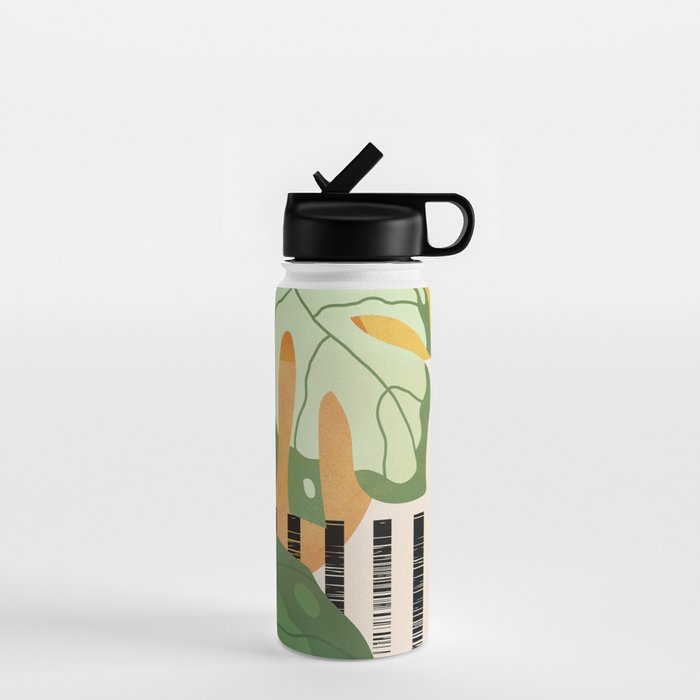 Tropical Garden Leaves 01 Water Bottle Gallery Image 1