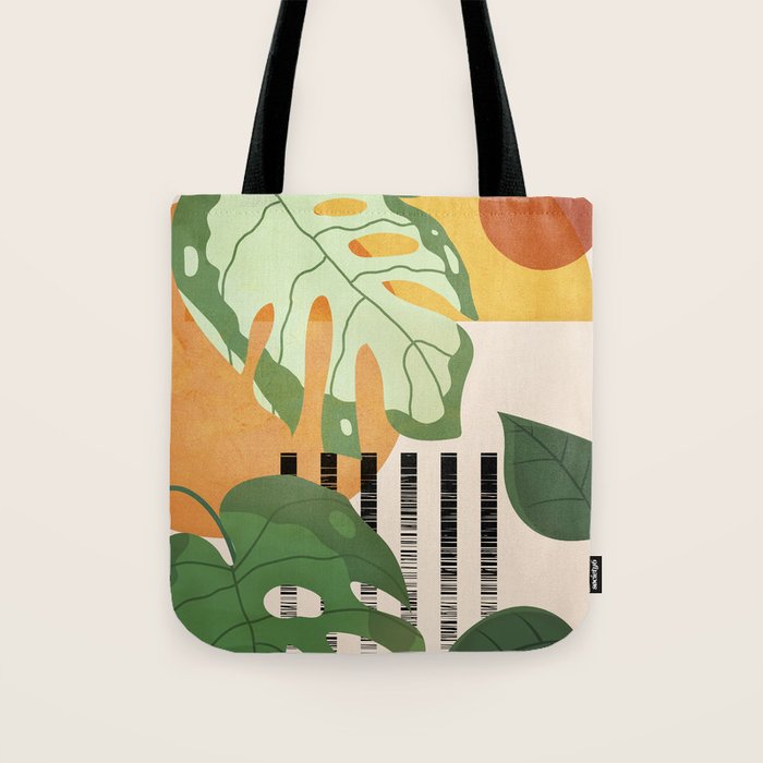 Tropical Garden Leaves 01 Tote Bag Gallery Image 1