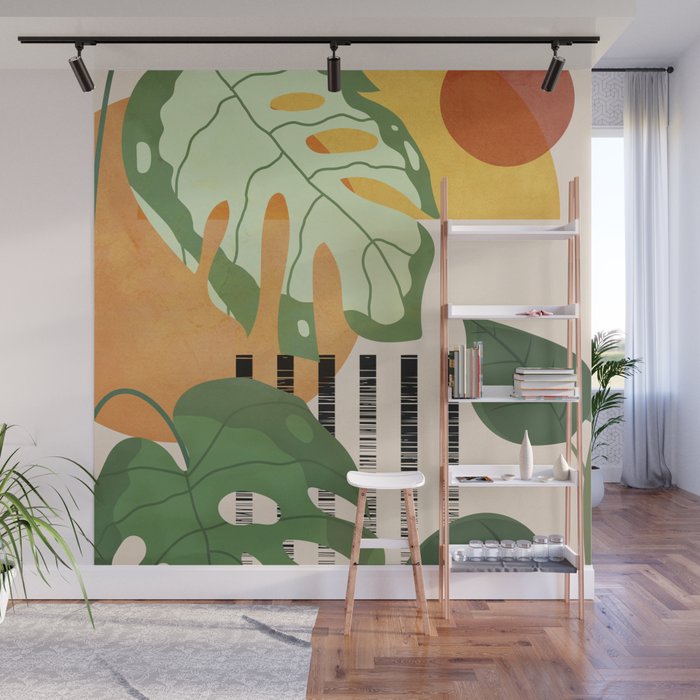 Tropical Garden Leaves 01 Wall Mural Gallery Image 1