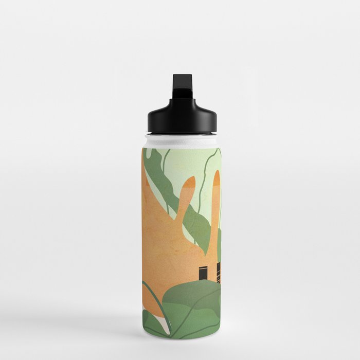 Tropical Garden Leaves 01 Water Bottle Gallery Image 3