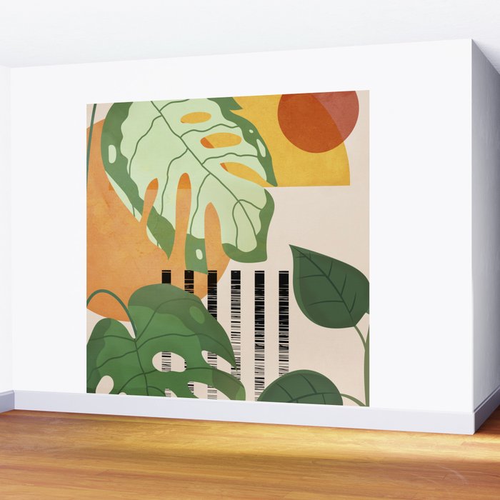 Tropical Garden Leaves 01 Wall Mural Gallery Image 2