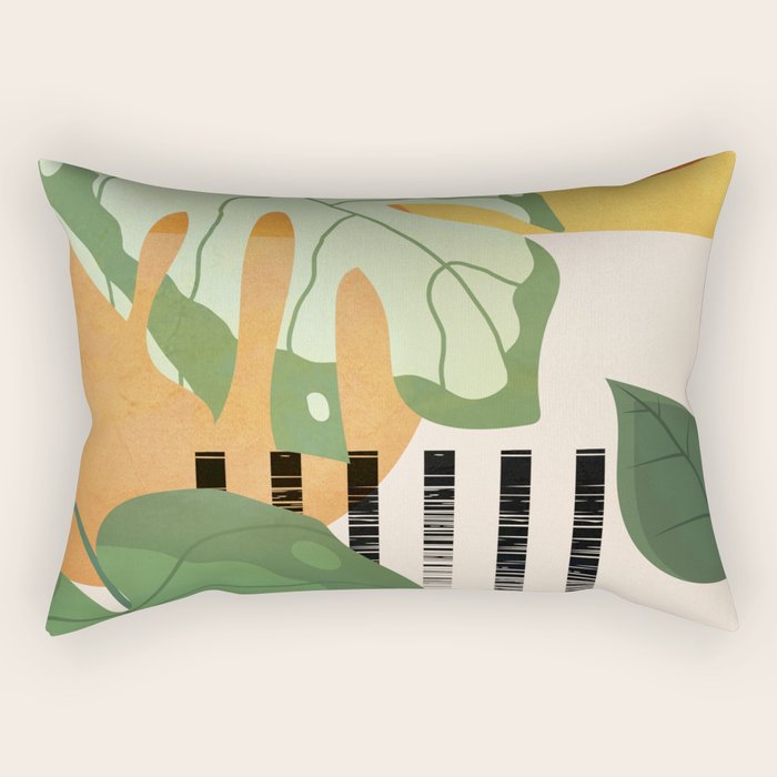 Tropical Garden Leaves 01 Rectangular Pillow Gallery Image 2