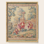 Antique 19th Century French Aubusson Tapestry Serving Tray Gallery Image 1