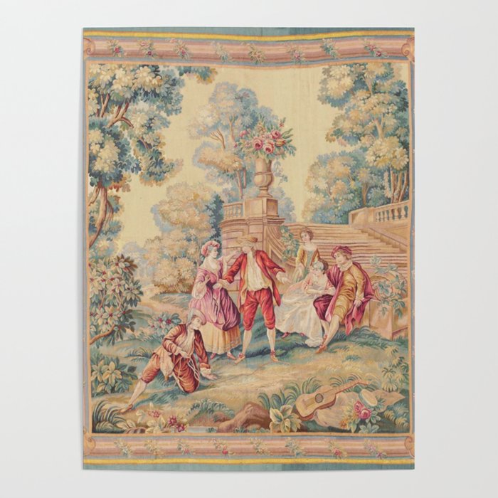 Antique 19th Century French Aubusson Tapestry Poster Gallery Image 4