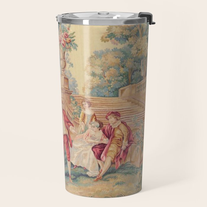 Antique 19th Century French Aubusson Tapestry Travel Mug Gallery Image 2