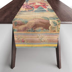 Antique 19th Century French Aubusson Tapestry Table Runner Gallery Image 1