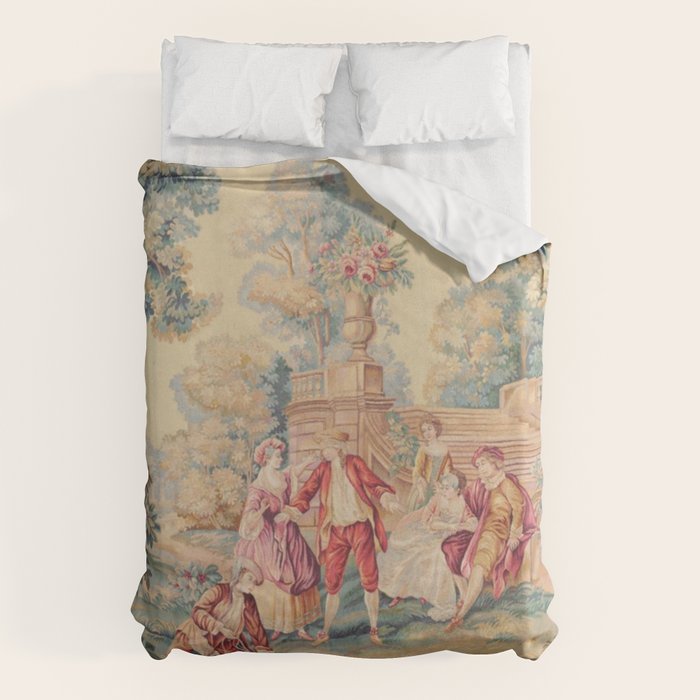 Antique 19th Century French Aubusson Tapestry Duvet Cover Gallery Image 6