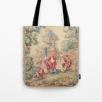 Antique 19th Century French Aubusson Tapestry Tote Bag Gallery Image 1