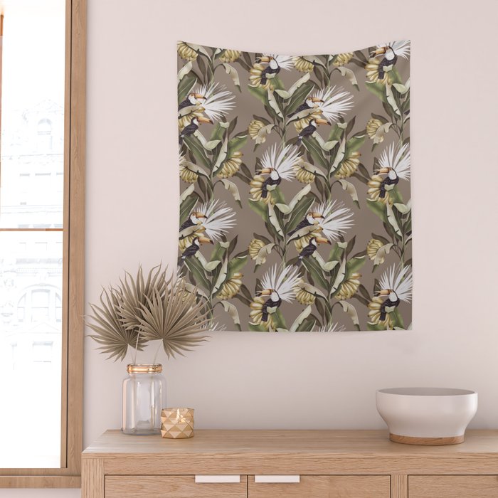 Tropical Toucan Oasis B Wall Tapestry Gallery Image 2
