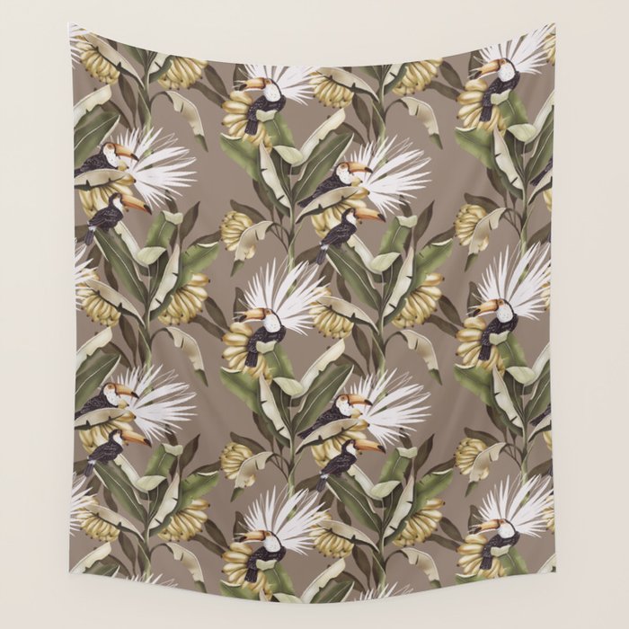 Tropical Toucan Oasis B Wall Tapestry Gallery Image 4