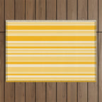Classic Stripes XXII - Golden Sunshine Yellow Outdoor Rug Gallery Image 1