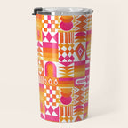 Geometric Tapestry - Summer Sunshine  Travel Mug Gallery Image 3
