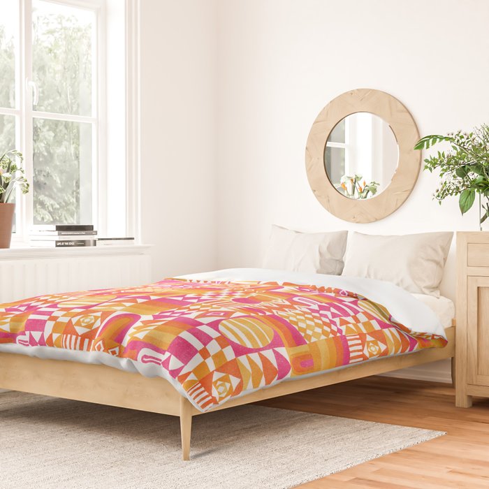 Geometric Tapestry - Summer Sunshine  Duvet Cover Gallery Image 2