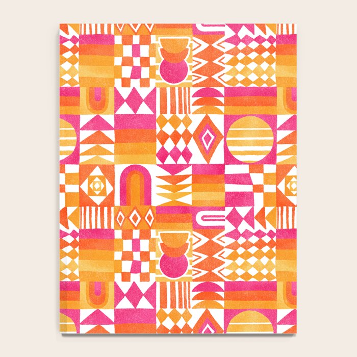 Geometric Tapestry - Summer Sunshine  Notebook Gallery Image 4