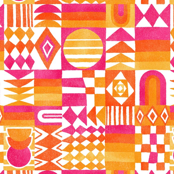 Geometric Tapestry - Summer Sunshine  Coffee Mug Gallery Image 2