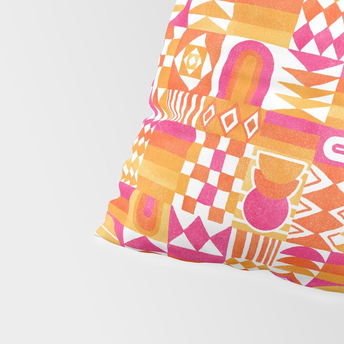 Geometric Tapestry - Summer Sunshine  Pillow Sham Gallery Image 4