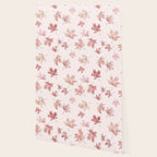 Blush Pink Autumn Fall Leaves Watercolor All Over Wallpaper Gallery Image 2