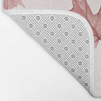 Blush Pink Autumn Fall Leaves Watercolor All Over Bath Mat Gallery Image 2