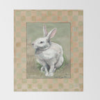 White Rabbit Traditional Throw Blanket Gallery Image 2