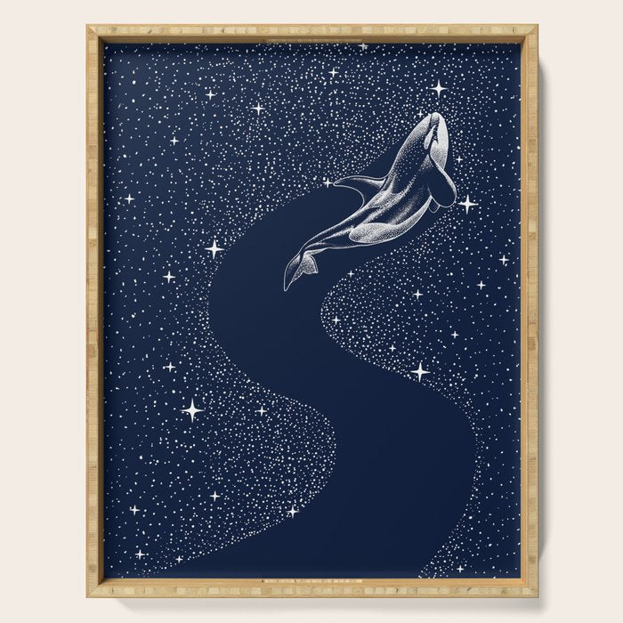starry orca Serving Tray Gallery Image 1