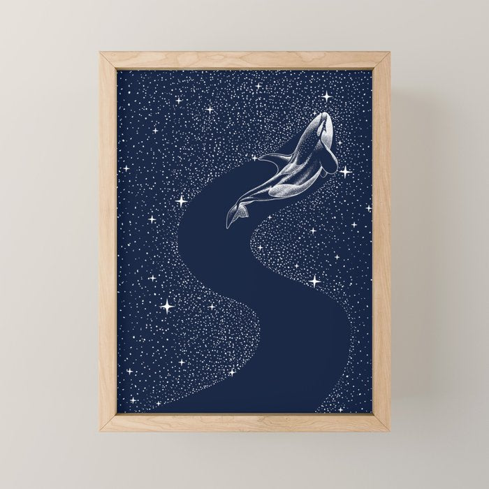 starry orca Mini Art Print Gallery Image 1