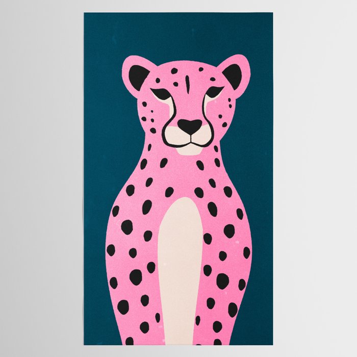The Stare: Night Race Pink Cheetah Edition Tablecloth Gallery Image 2