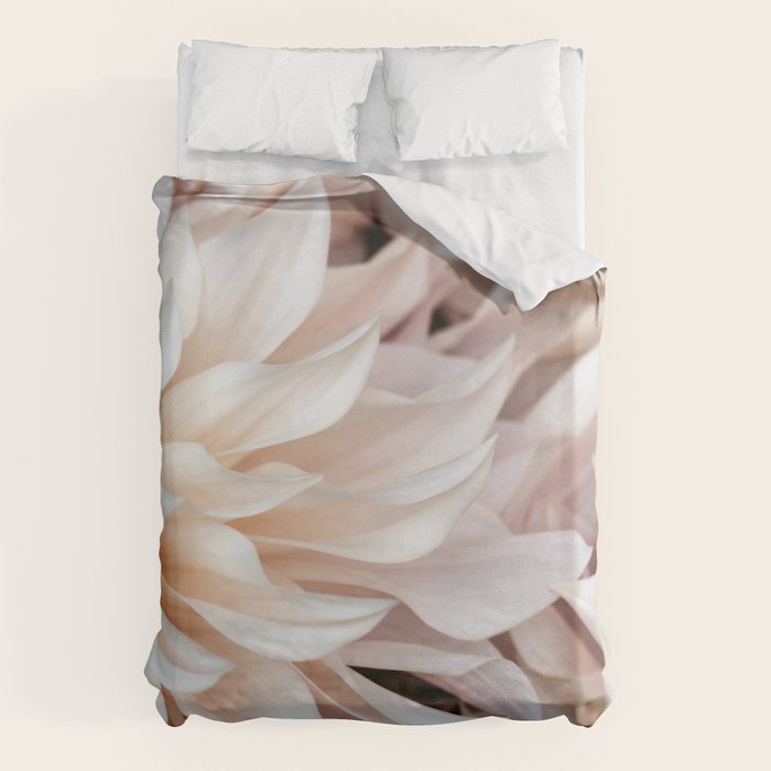 Cafe Au Lait #3 - Modern Floral Photograph Duvet Cover Gallery Image 1