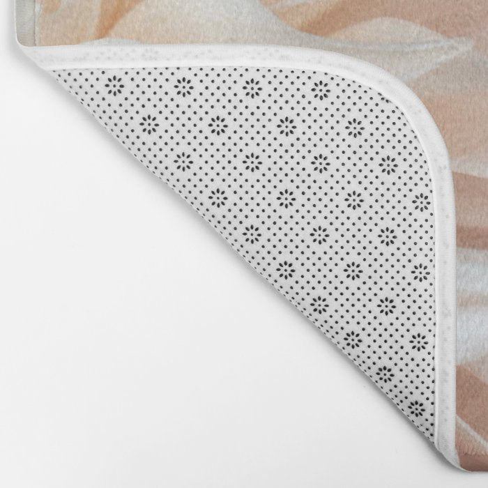 Cafe Au Lait #3 - Modern Floral Photograph Bath Mat Gallery Image 2