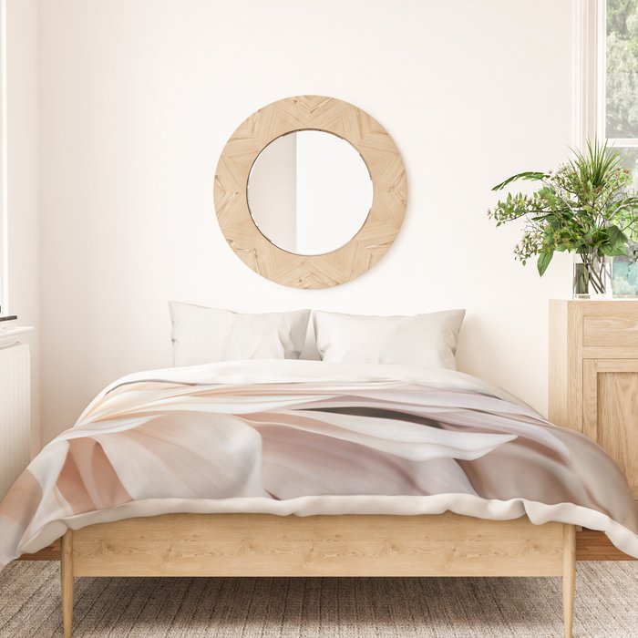 Cafe Au Lait #3 - Modern Floral Photograph Duvet Cover Gallery Image 3
