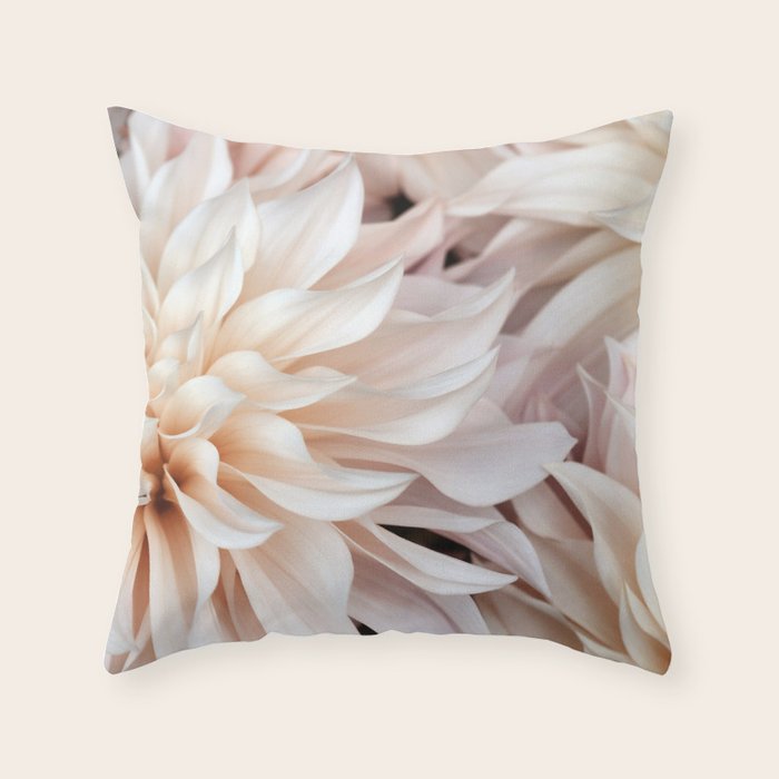 Cafe Au Lait #3 - Modern Floral Photograph Throw Pillow Gallery Image 1