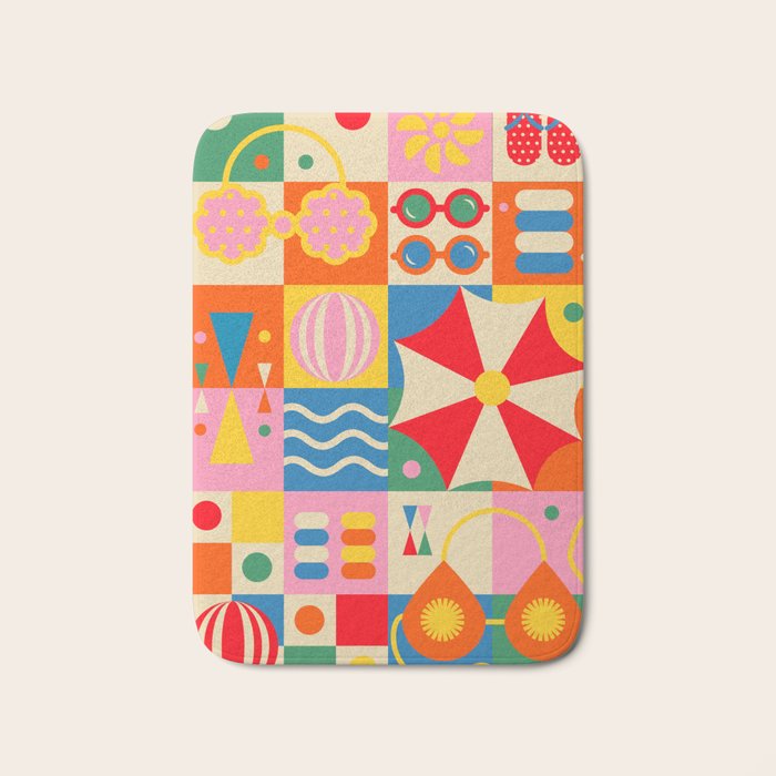 Summer Beach Lifestyle Bath Mat Gallery Image 1