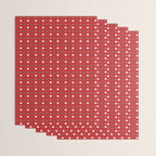 Christmas vector green and white horizontal and vertical stitches aligned on red background seamless Wrapping Paper Gallery Image 3