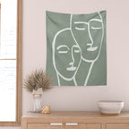 Abstract Masks Wall Tapestry Gallery Image 2