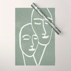 Abstract Masks Wrapping Paper Gallery Image 1