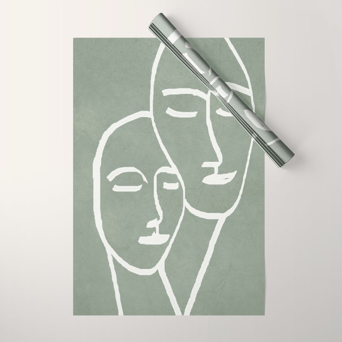 Abstract Masks Wrapping Paper Gallery Image 1