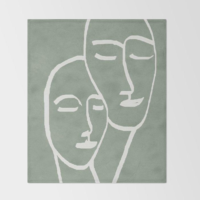 Abstract Masks Throw Blanket Gallery Image 2