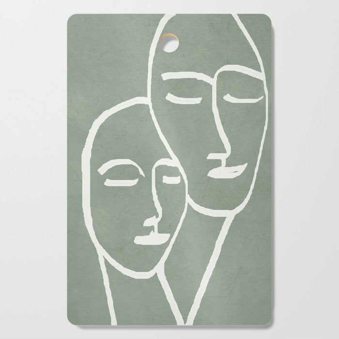 Abstract Masks Cutting Board Gallery Image 1