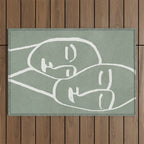 Abstract Masks Outdoor Rug Gallery Image 1