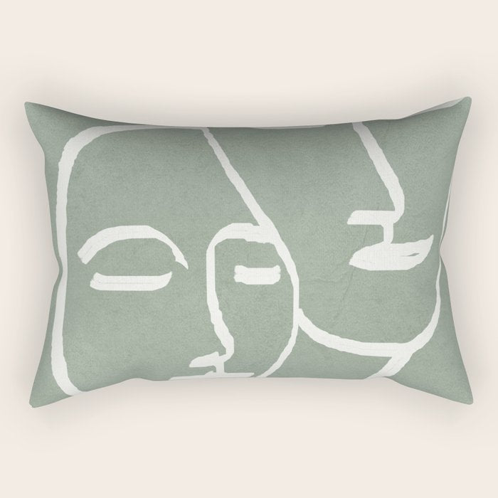 Abstract Masks Rectangular Pillow Gallery Image 2