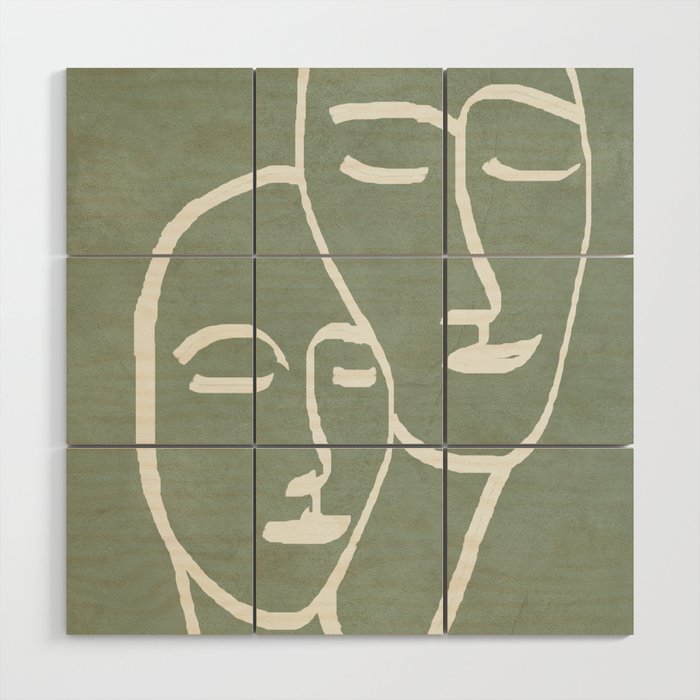 Abstract Masks Wood Wall Art Gallery Image 1