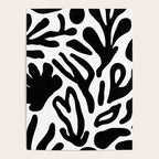 Abstract black and white organic nature art pattern Poster Gallery Image 4