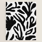 Abstract black and white organic nature art pattern Jigsaw Puzzle Gallery Image 1