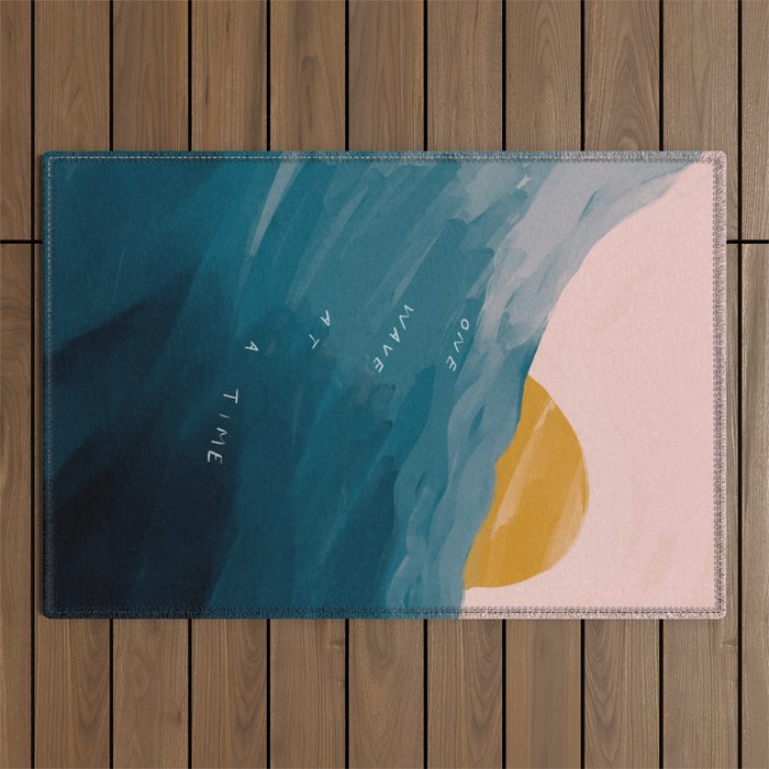 "One Wave At A Time" Outdoor Rug Gallery Image 1