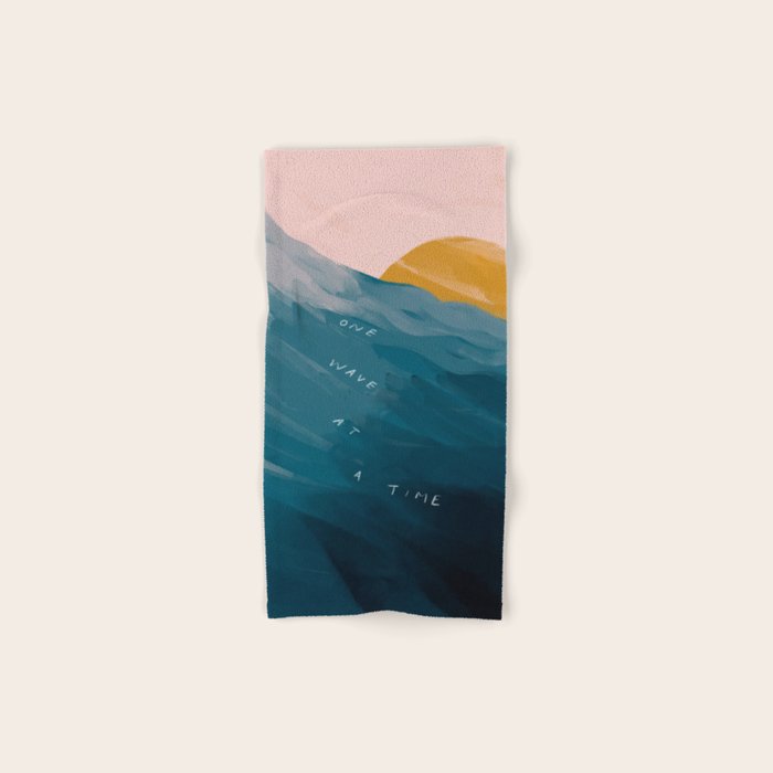 "One Wave At A Time" Bath Towel Gallery Image 1