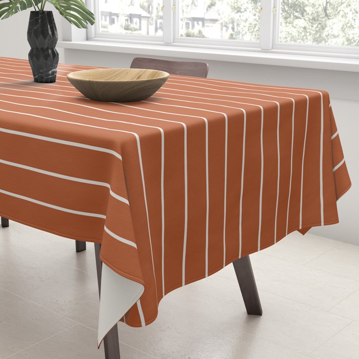 Minimal Arch XX Red Modern Geometric Lines Tablecloth Gallery Image 3