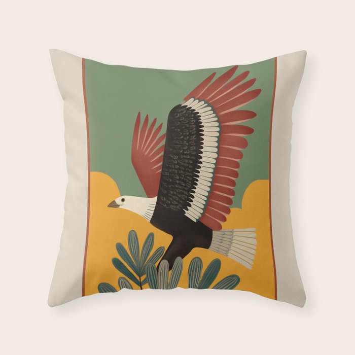 Bald Eagle in Flight Throw Pillow Gallery Image 6