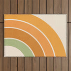 Retro curve Outdoor Rug Gallery Image 1