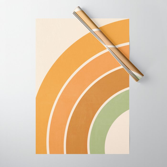 Retro curve Wrapping Paper Gallery Image 1