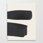Mid Century Modern Minimalist Abstract Art Brush Strokes Black & White Ink Art Square Shapes Notebook Gallery Image 4