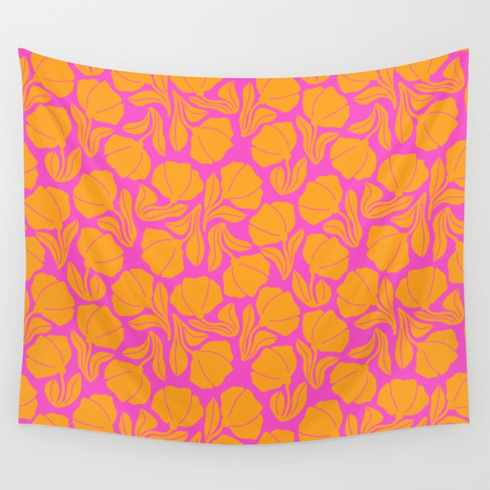 Boho Blooms - Yellow Wall Tapestry Gallery Image 4